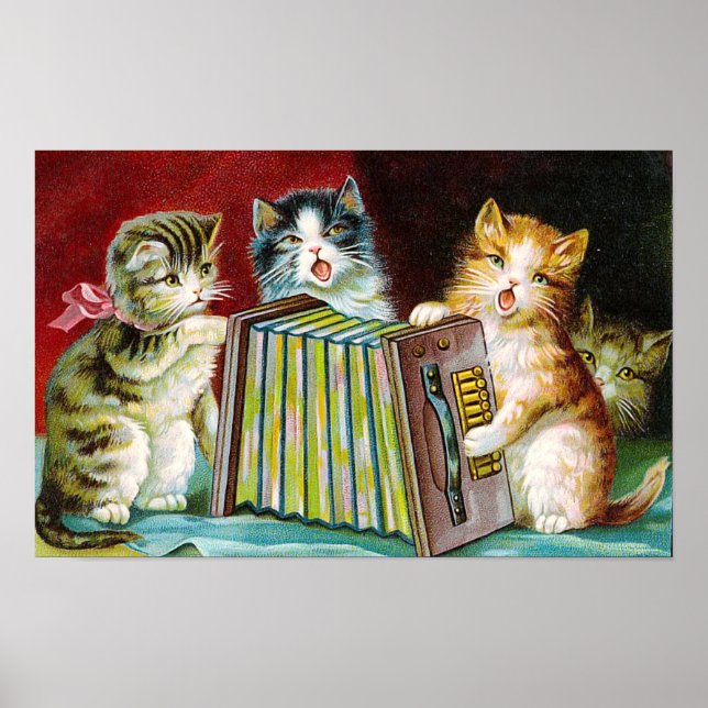 "Cats and a Squeezebox" Poster (Front)