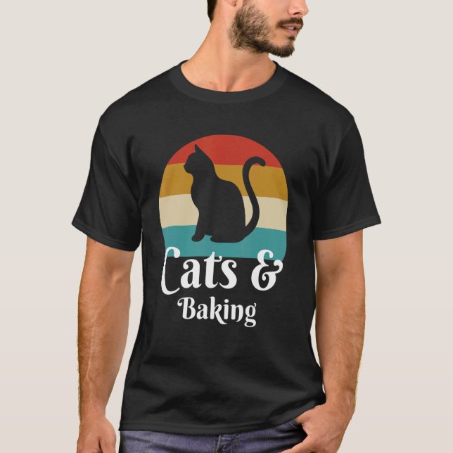 Cats And Baking Baker T-Shirt (Front)