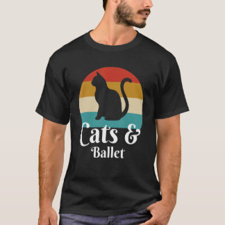 Cats And Ballet Dancer T-Shirt