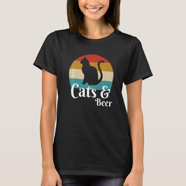 Cats And Beer  T-Shirt (Front)