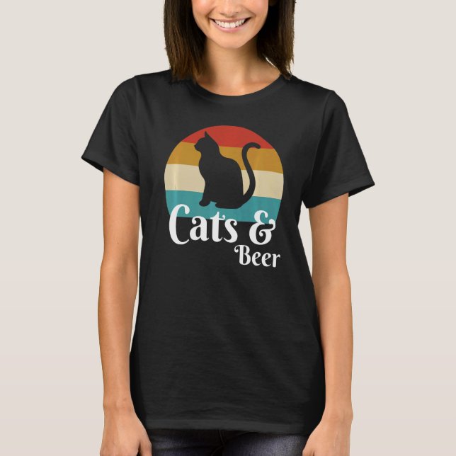 Cats And Beer  T-Shirt (Front)