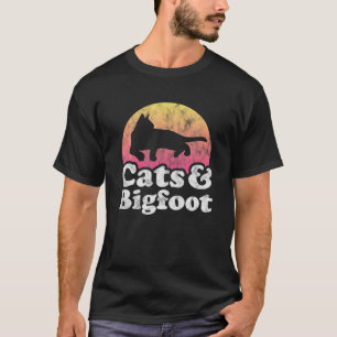 Cats And Bigfoot Men's Or Women's Cat And Bigfoot T-Shirt