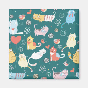 Cats and Birds Magnet