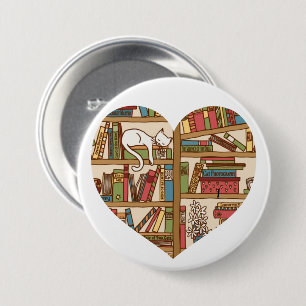 Cats and Books Button