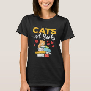 Cats and Books T-Shirt