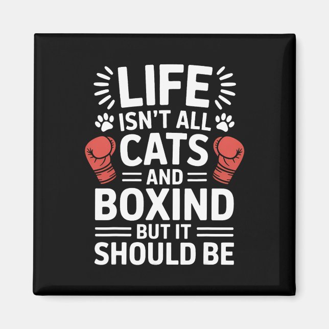 Cats And Boxing Funny Boxing  Magnet (Front)