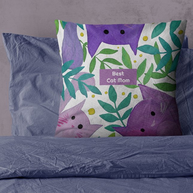 Cats and branches Best cat mum day Cushion (Creator Uploaded)