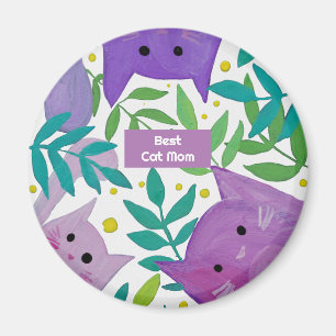 Cats and branches Best cat mum day Magnet