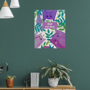 Cats and branches Best cat mum day Poster