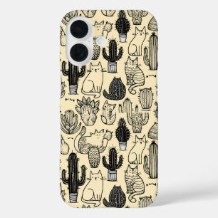Cats and cactus funny iPhone / iPad case