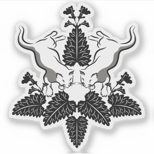 Cats and Catnip Graphic Silhouette (Front)