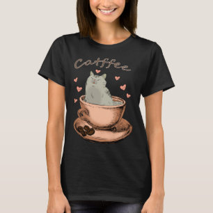 Cats and Coffee Cat Owner Morning Routine T-Shirt
