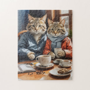 Cats and Coffee Jigsaw Puzzle