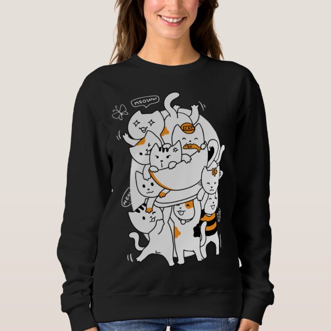 Cats and Coffee Sweatshirt (Front)