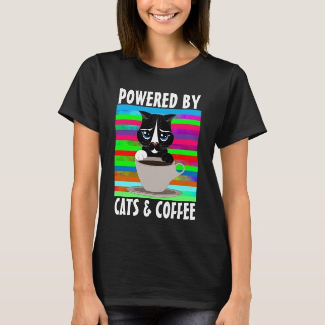 CATS AND COFFEE T-SHIRTS (Front)