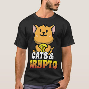 Cats And Crypto Cryptocurrency Blockchain Trader F T-Shirt