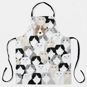 Cats and Dog Allover Print Apron