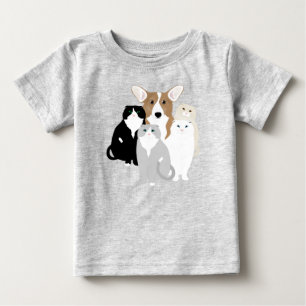Cats and Dog Baby T-Shirt