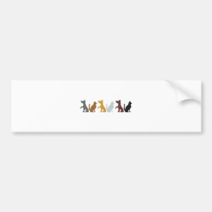 Cats and Dogs cartoon pattern Bumper Sticker