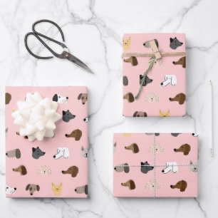 Cats and Dogs Cute Gift Wrapping Paper Set
