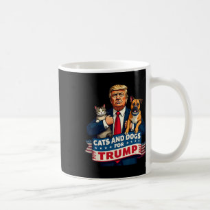 Cats And Dogs For Trump 2024 Kittens And Dogs For  Coffee Mug