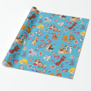 Cats And Dogs Gift Wrapping Paper 