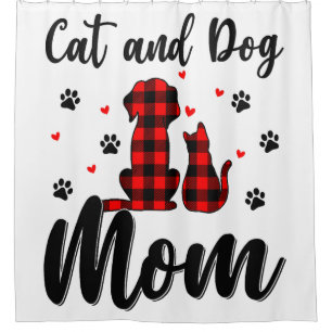 Cats And Dogs Mum Mother's Day Puppy Pets Animals Shower Curtain
