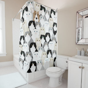 Cats and Dogs Shower Curtain