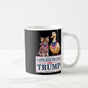 Cats And Ducks For Trump 2024 Kittens And Ducks Fo Coffee Mug