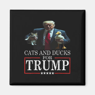 Cats And Ducks For Trump 2024 Kittens And Ducks Fo Magnet