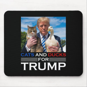 Cats And Ducks For Trump 2024 Kittens And Ducks Fo Mouse Pad