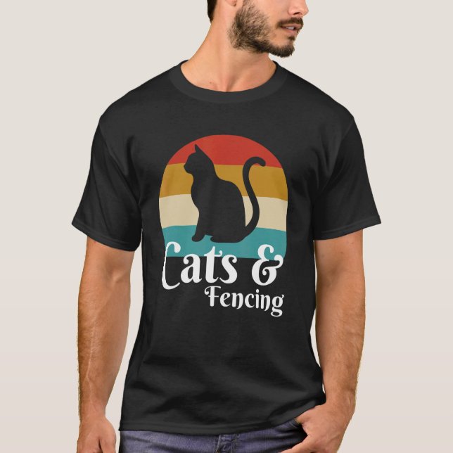 Cats And Fencing T-Shirt (Front)