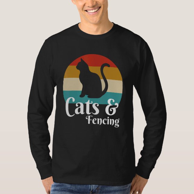 Cats And Fencing T-Shirt (Front)