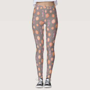 Cats and flowers leggings