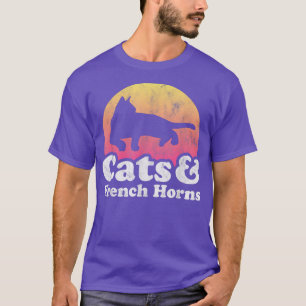 Cats and French Horns Men's or Women's Cat and Fre T-Shirt