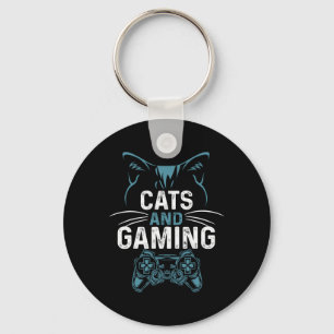 Cats And Gaming Cute Cat Lover Gamer Video Game Cu Key Ring