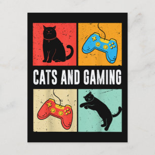 Cats And Gaming For The Cat Lover Gamer Video Game Enclosure Card