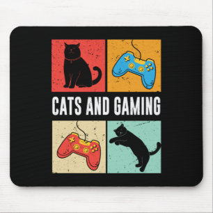Cats And Gaming For The Cat Lover Gamer Video Game Mouse Pad