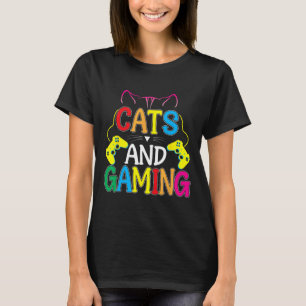 Cats And Gaming For The Cat Lover Gamer Video Game T-Shirt