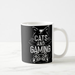 Cats And Gaming Funny For Gamer, Cat Lover, Cat Mo Coffee Mug