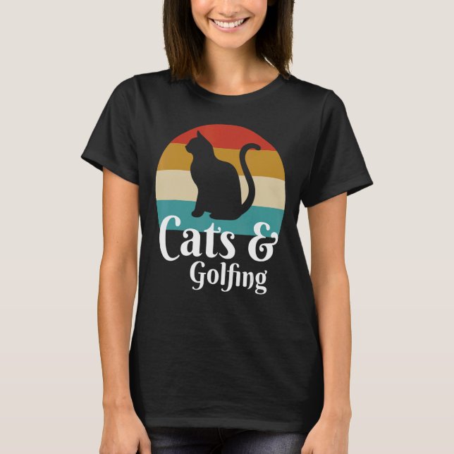 Cats And Golfing T-Shirt (Front)