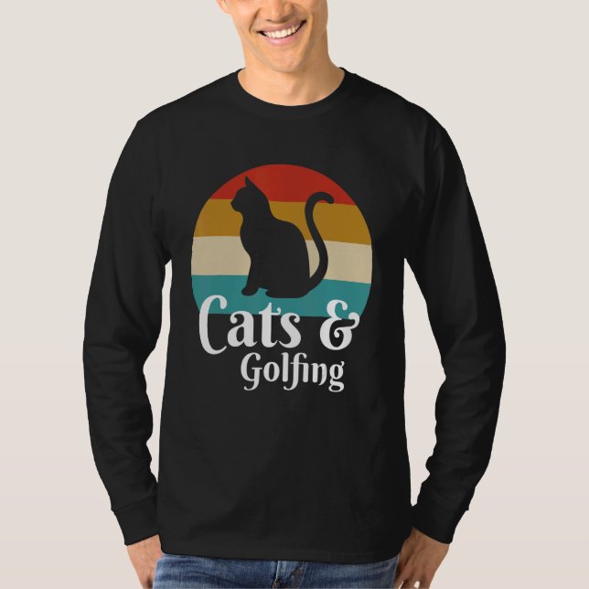 Cats And Golfing T-Shirt (Front)