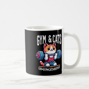 Cats And Gym Workout Funny Kitten Bodybuilding And Coffee Mug