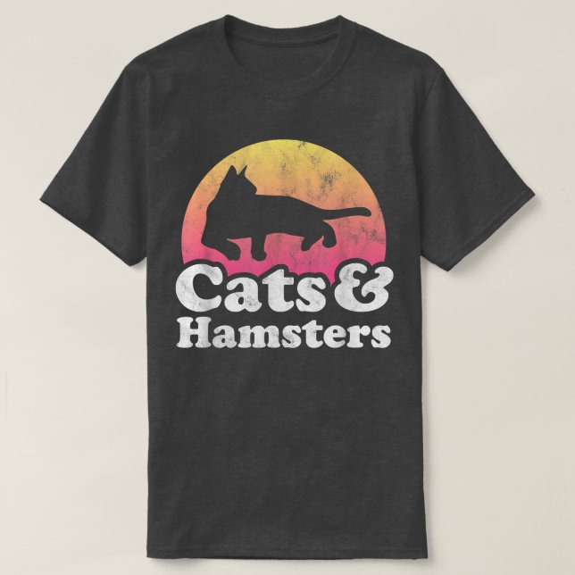 Cats and Hamsters Men Women Boys or Girls Hamster  T-Shirt (Design Front)