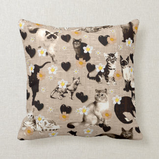 Cats and Hearts Cushion