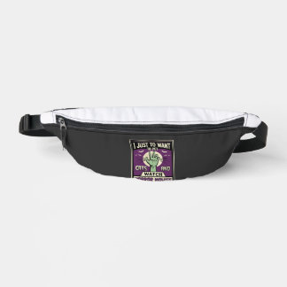 Cats And Horror Movies Halloween Design Bum Bags