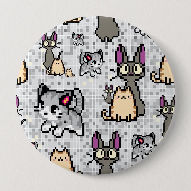 Cats and Kittens 2 10 Cm Round Badge (Front)