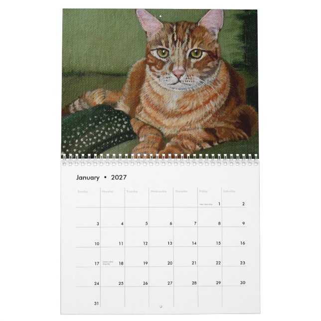 Cats and Kittens Calendar (Jan 2027)