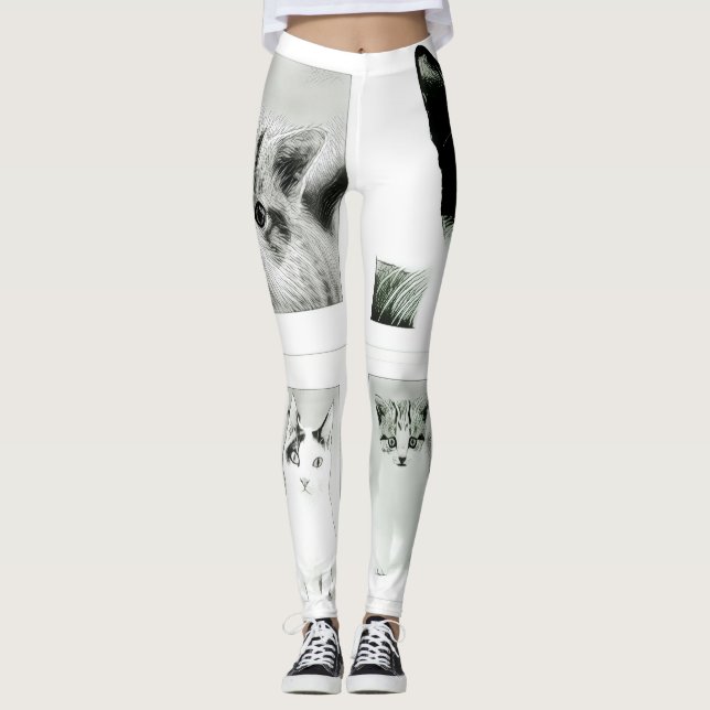 Cats and Kittens Collage Funky Leggings (Front)