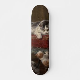 Cats And Kittens Paintings Skateboard